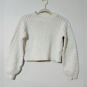 Jessica Simpson Cream Textured Knit Sweater